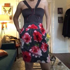 Anthropologie floral dress size 2
